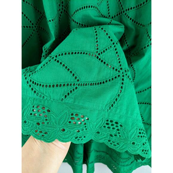 CABI Green Eyelet Gemma Top Size Small - Picture 5 of 9